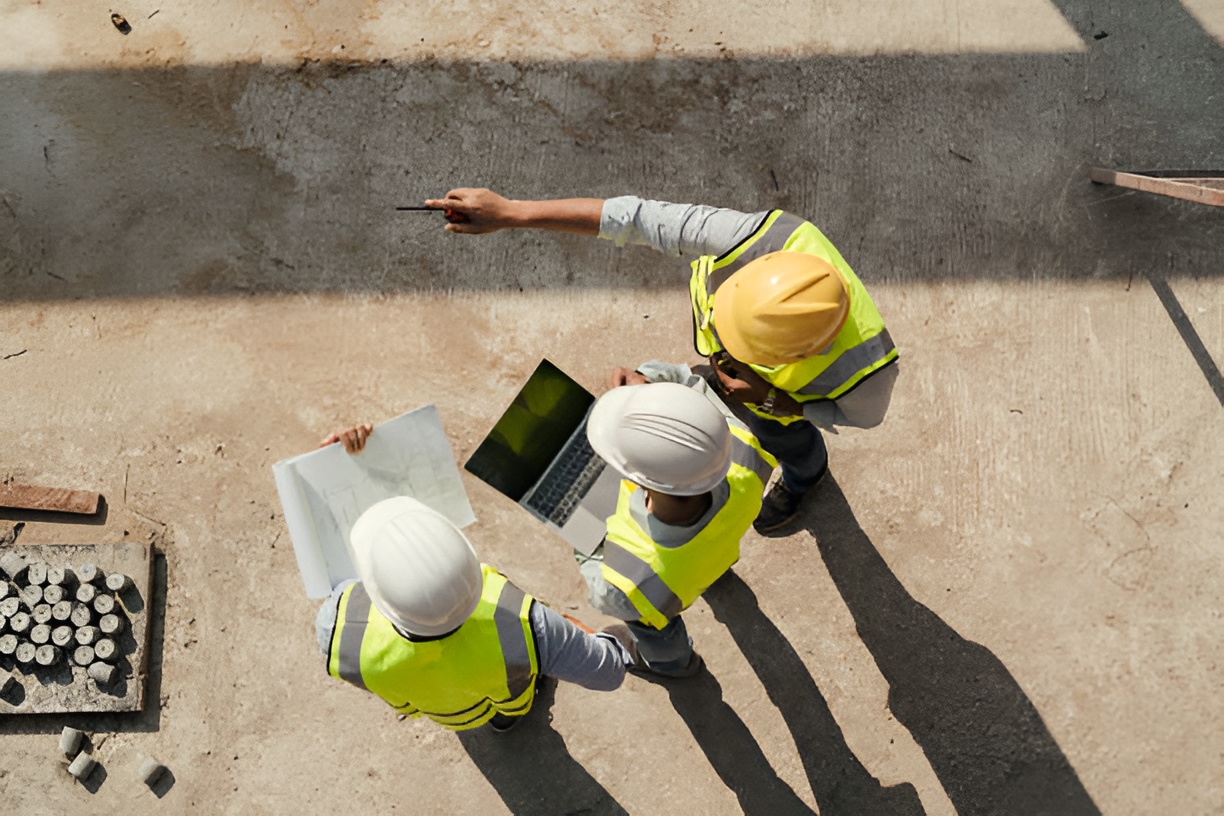 engineers on a construction site